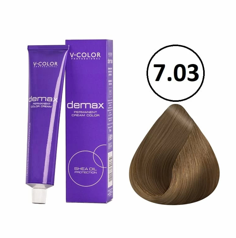 Крем-краска для волос № 7.03 “Русый-золотистый V-color, 60 мл
