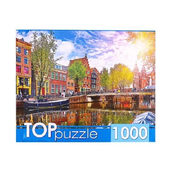 фото Пазлы toppuzzle. солнечный канал в амстердаме, 1000 элементов toppuzzle