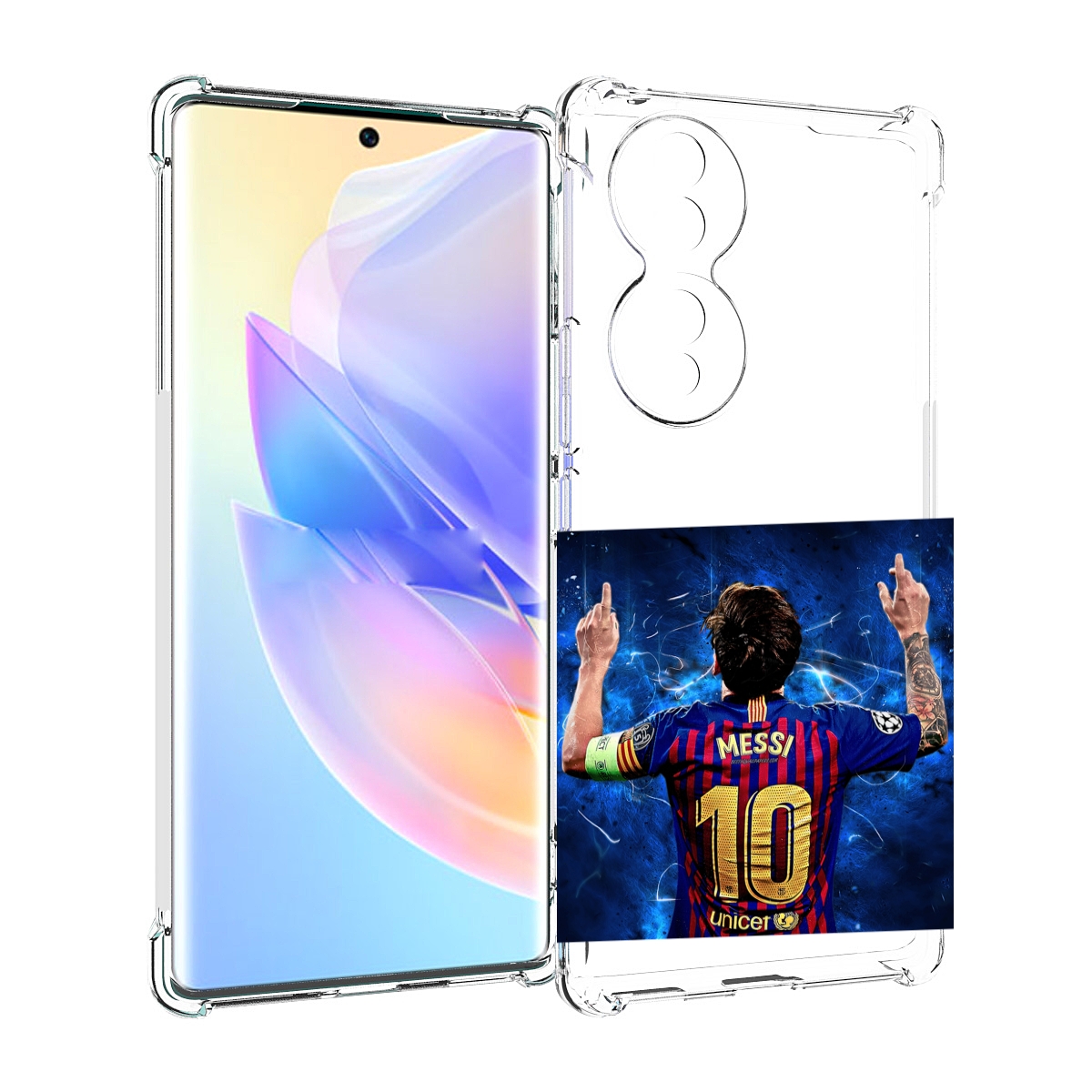 

Чехол MyPads Месси-10 мужской для Honor 70, Прозрачный, Tocco