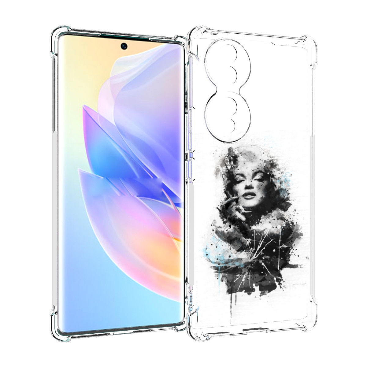 

Чехол MyPads Мерлин Монро загадочная женский для Honor 70, Прозрачный, Tocco