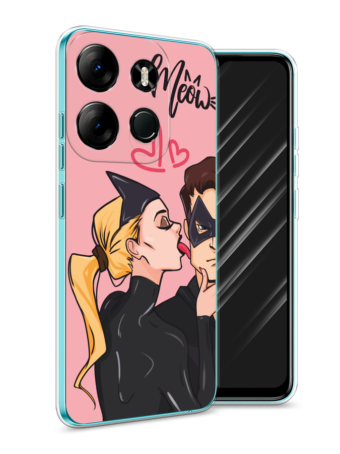 

Чехол Awog на Tecno Pop 7 Pro "Kiss of Cat Woman", Розовый;черный;бежевый, 303450-1