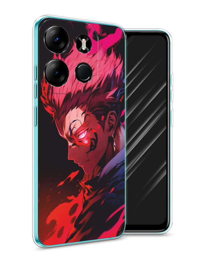 

Чехол Awog на Tecno Pop 7 Pro "Взгляд Сукуны", Розовый;красный;черный, 303450-1