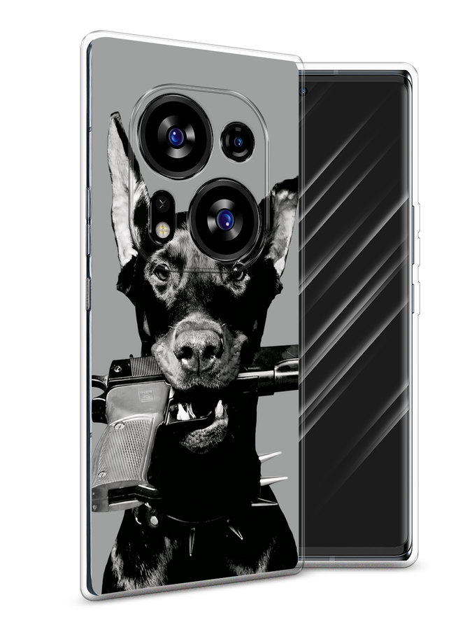 

Чехол Awog на Tecno Phantom X2/X2 Pro "Доберман", Серый, 303350-1