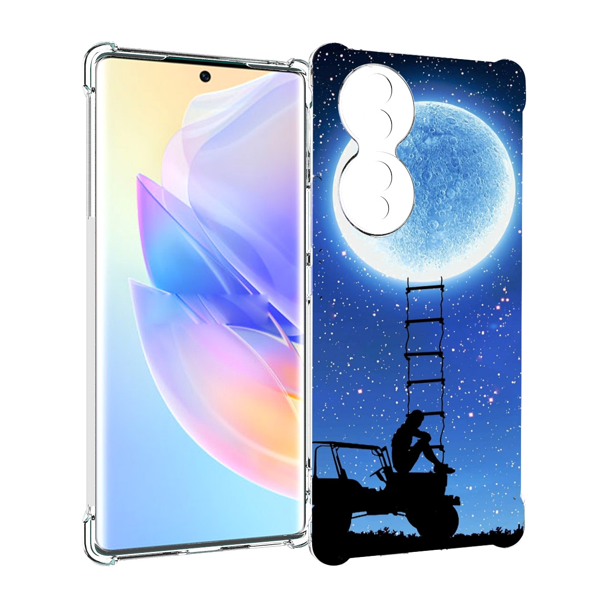

Чехол MyPads Машина-на-лун для Honor 70, Прозрачный, Tocco