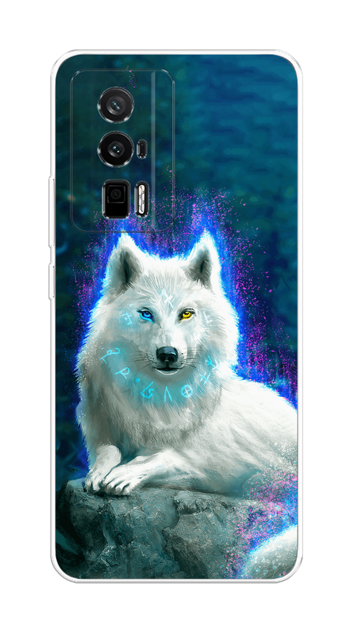 

Чехол Awog на Redmi K60 "Белоснежный волк", Белый;зеленый;фиолетовый, 317450-1