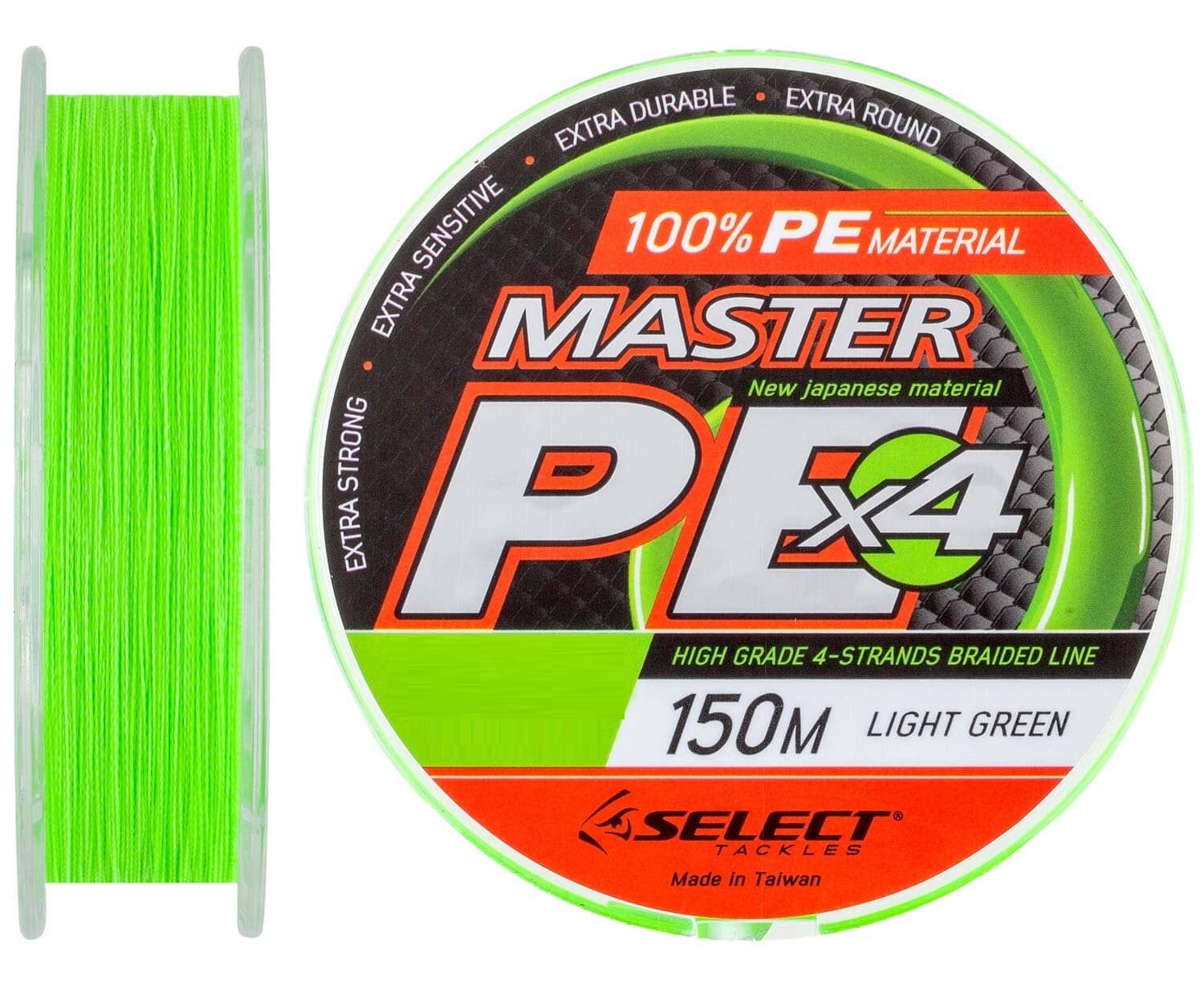 

Леска плетеная Select Master 0,1 мм, 150 м, 13 кг, light green, 1 шт., Master