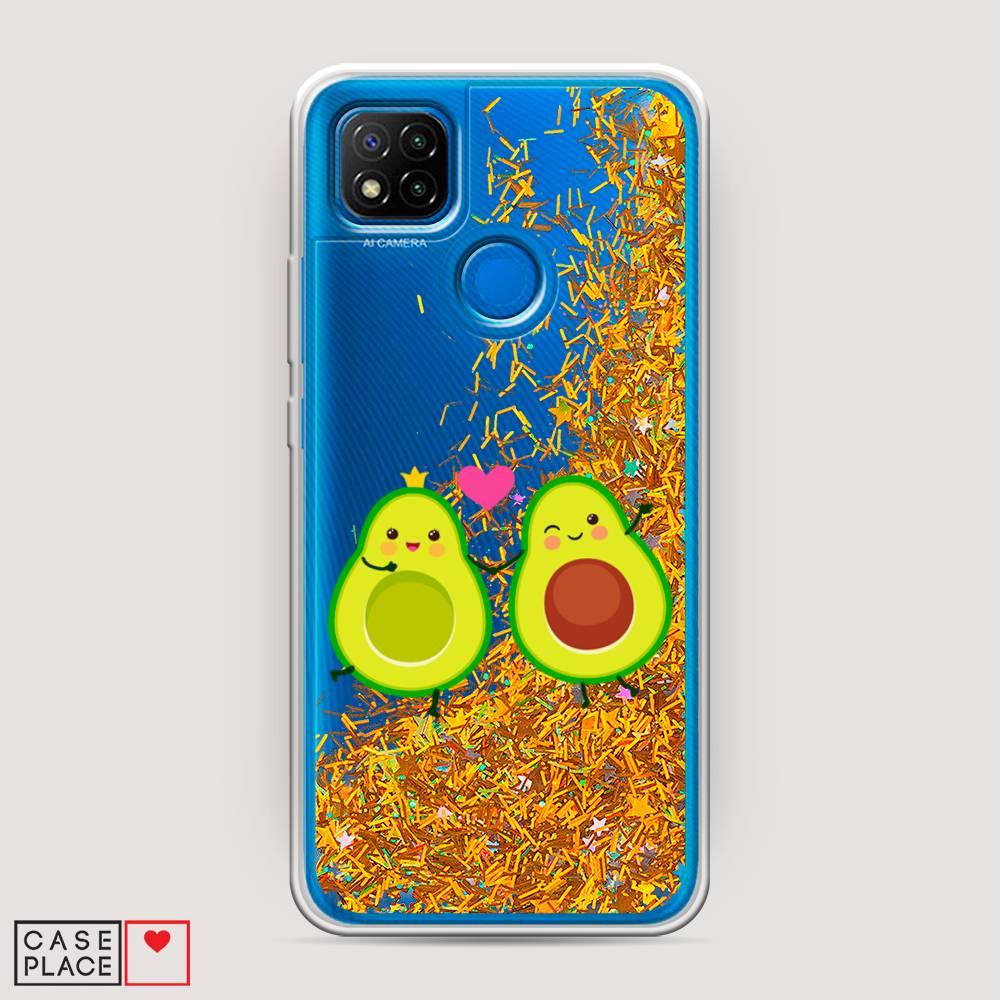 

Жидкий чехол с блестками "Авокадо любят" на Xiaomi Redmi 9C, 39090-1