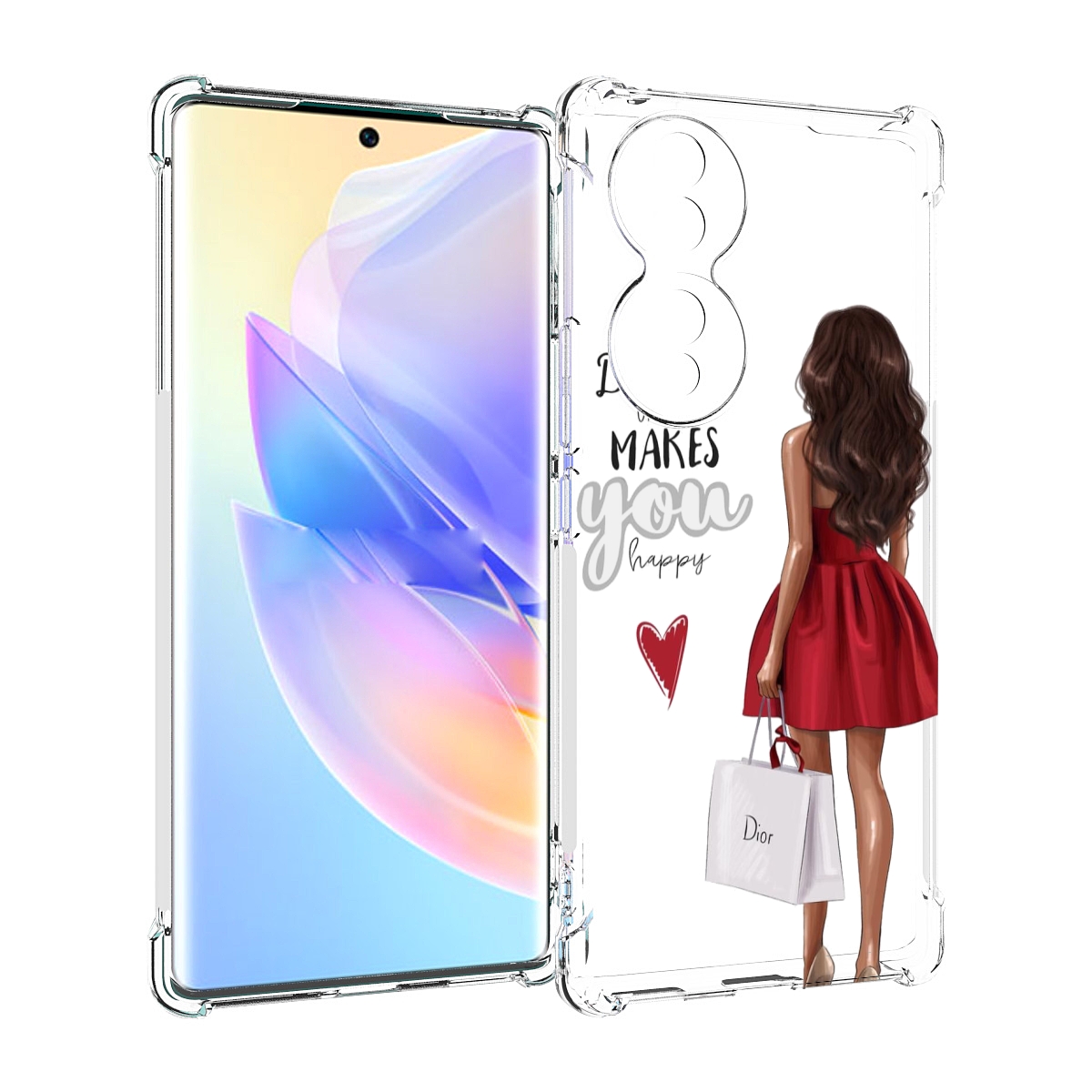 

Чехол MyPads Маленькие-радости женский для Honor 70, Прозрачный, Tocco