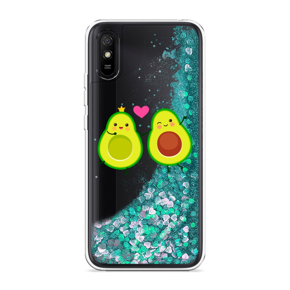 

Жидкий чехол с блестками "Авокадо любят" на Xiaomi Redmi 9A