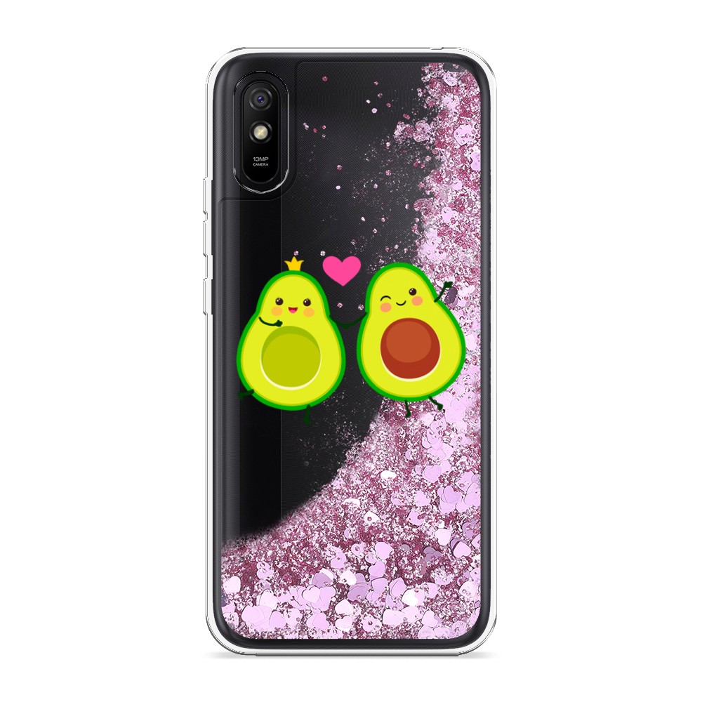 

Жидкий чехол с блестками "Авокадо любят" на Xiaomi Redmi 9A, 38994-1