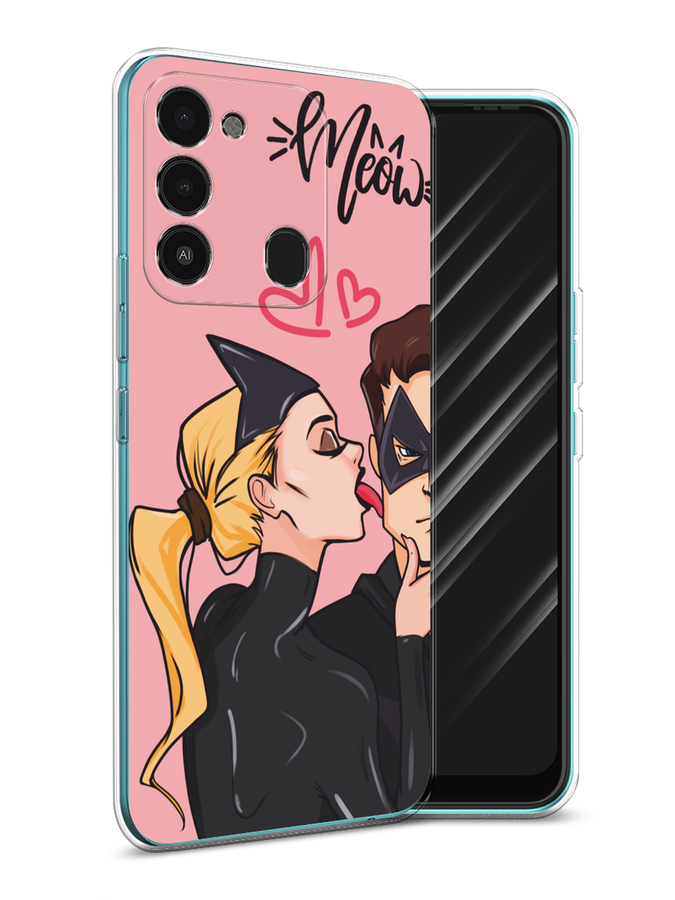 

Чехол Awog на Tecno Spark Go 2022/8С/9 "Kiss of Cat Woman", Розовый;черный;бежевый, 301350-1