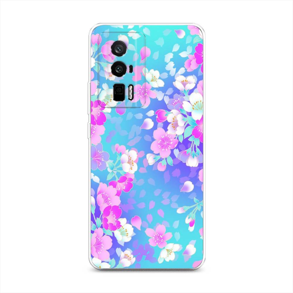 

Чехол Awog на Redmi K60 "Яблоневые цветы", Голубой;розовый;белый, 317450-8