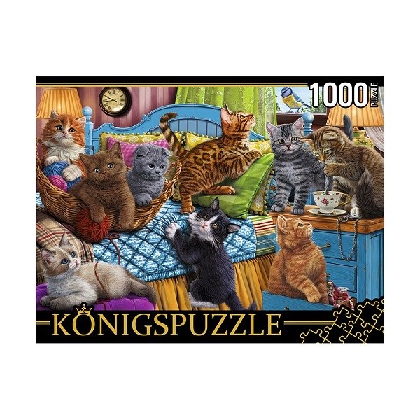 фото Пазлы konigspuzzle. игривые котята, 1000 элементов konigspuzzle