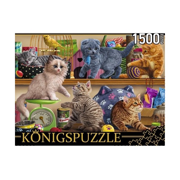 

Пазлы Konigspuzzle. Амстердам. Котята в зоомагазине, 1500 элементов Konigspuzzle