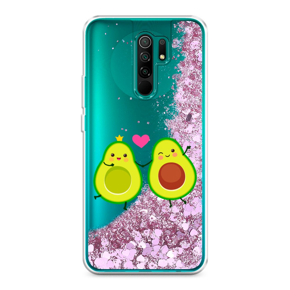 

Жидкий чехол с блестками "Авокадо любят" на Xiaomi Redmi 9, 38394-1