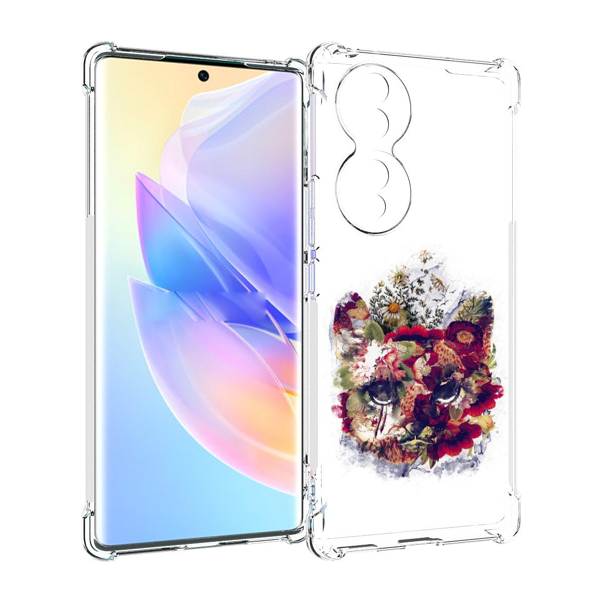 

Чехол MyPads Лиса в цветах-2 для Honor 70, Прозрачный, Tocco