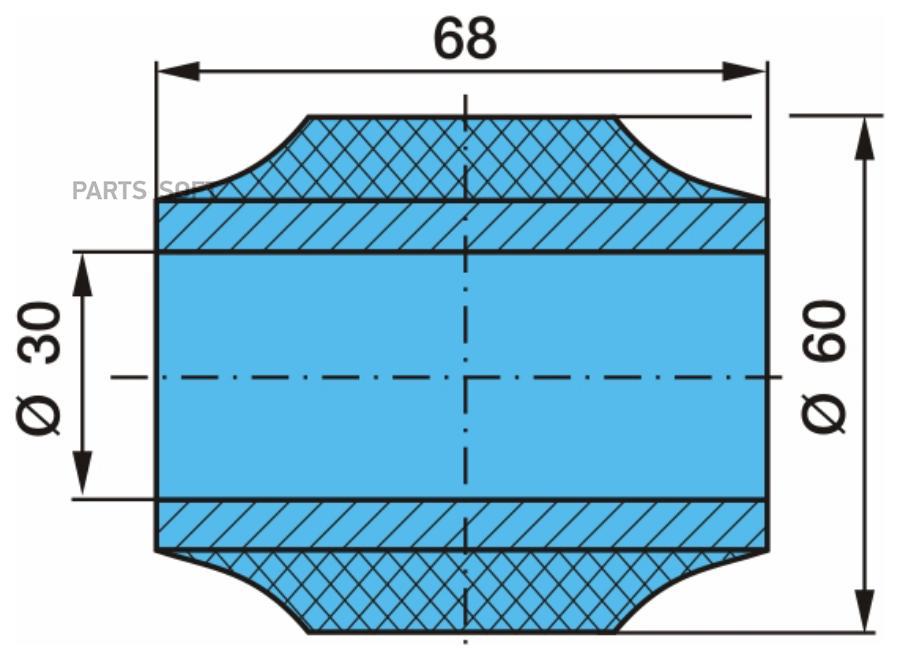 BPW 0511396050 05.113.96.05.0_сайлентблок реактивной тяги !(рм) 30x60x68 \BPW