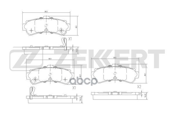 

Тормозные колодки ZEKKERT BS1498