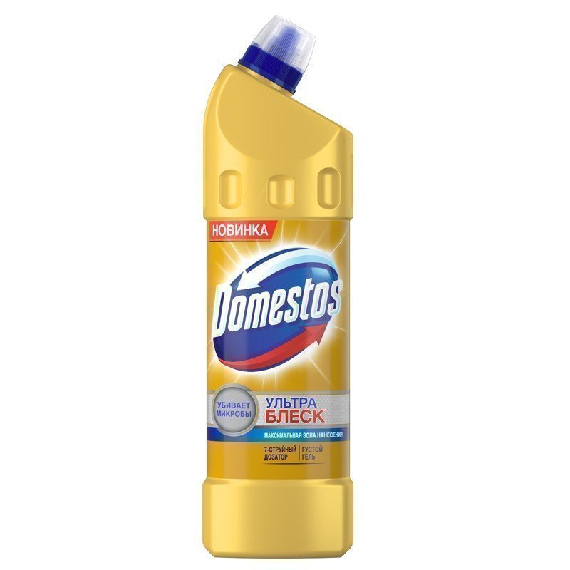 фото Средство для туалета domestos эксперт сила. ультра блеск, гель, 1л unilever