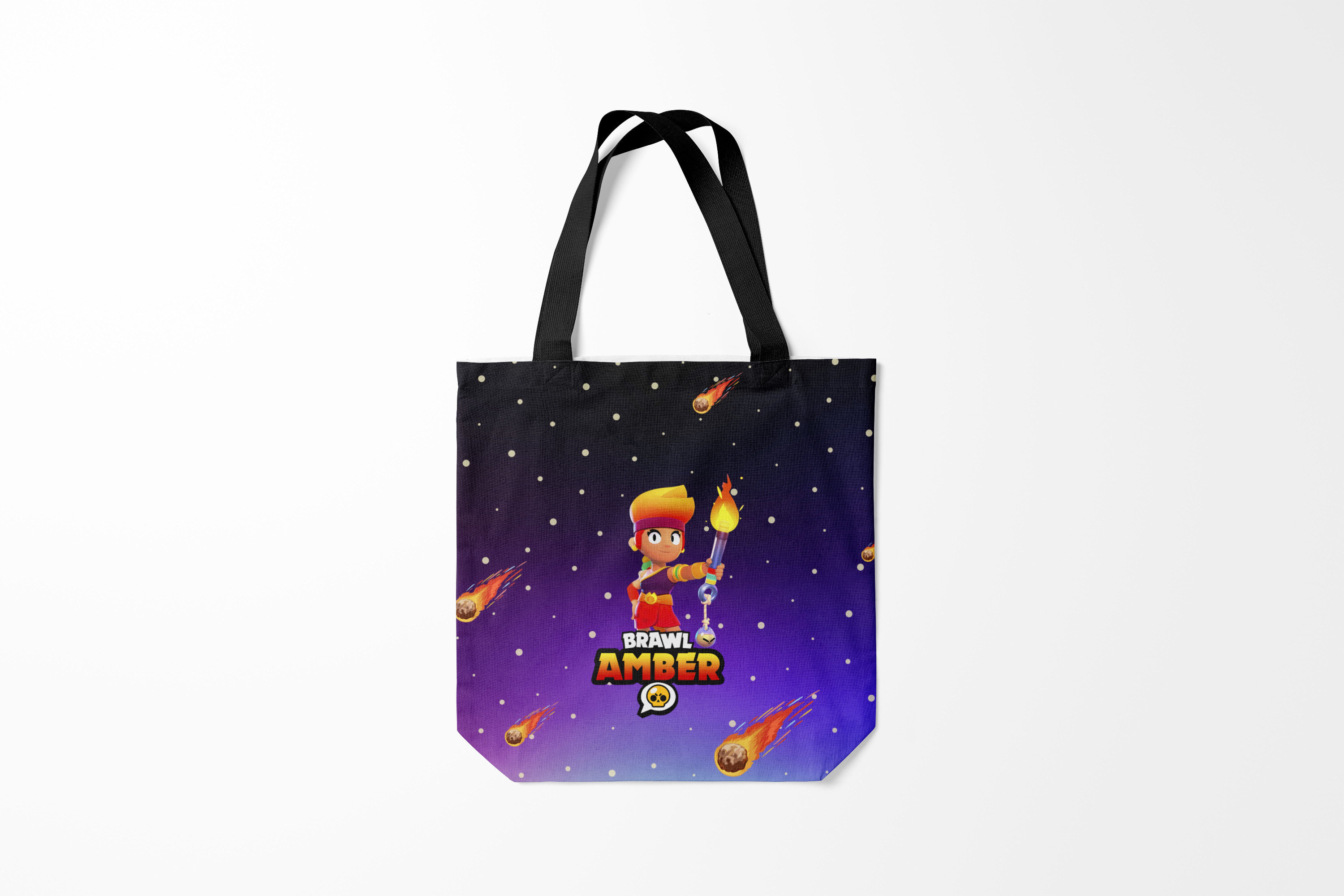 

Сумка шoппер унисекс Burnettie Brawl Stars AMBER., черный, Brawl Stars AMBER.