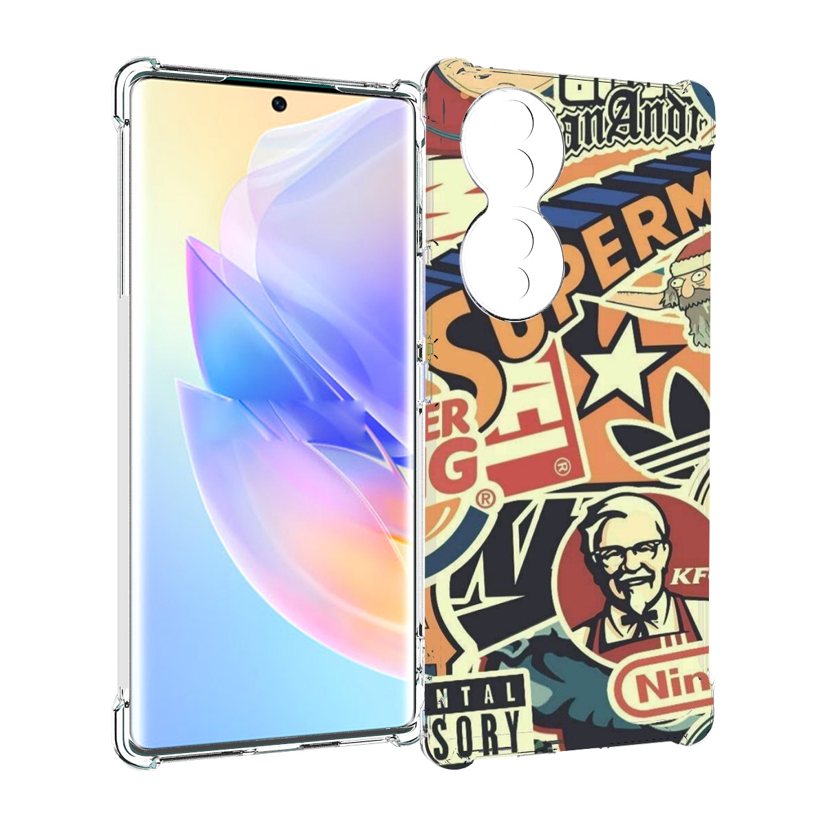 

Чехол MyPads Лейблы-на-постере для Honor 70, Прозрачный, Tocco