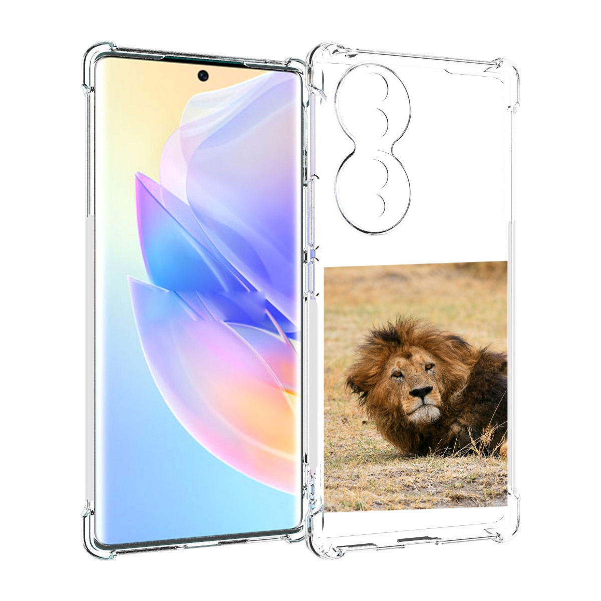 

Чехол MyPads Лев-лежит мужской для Honor 70, Прозрачный, Tocco