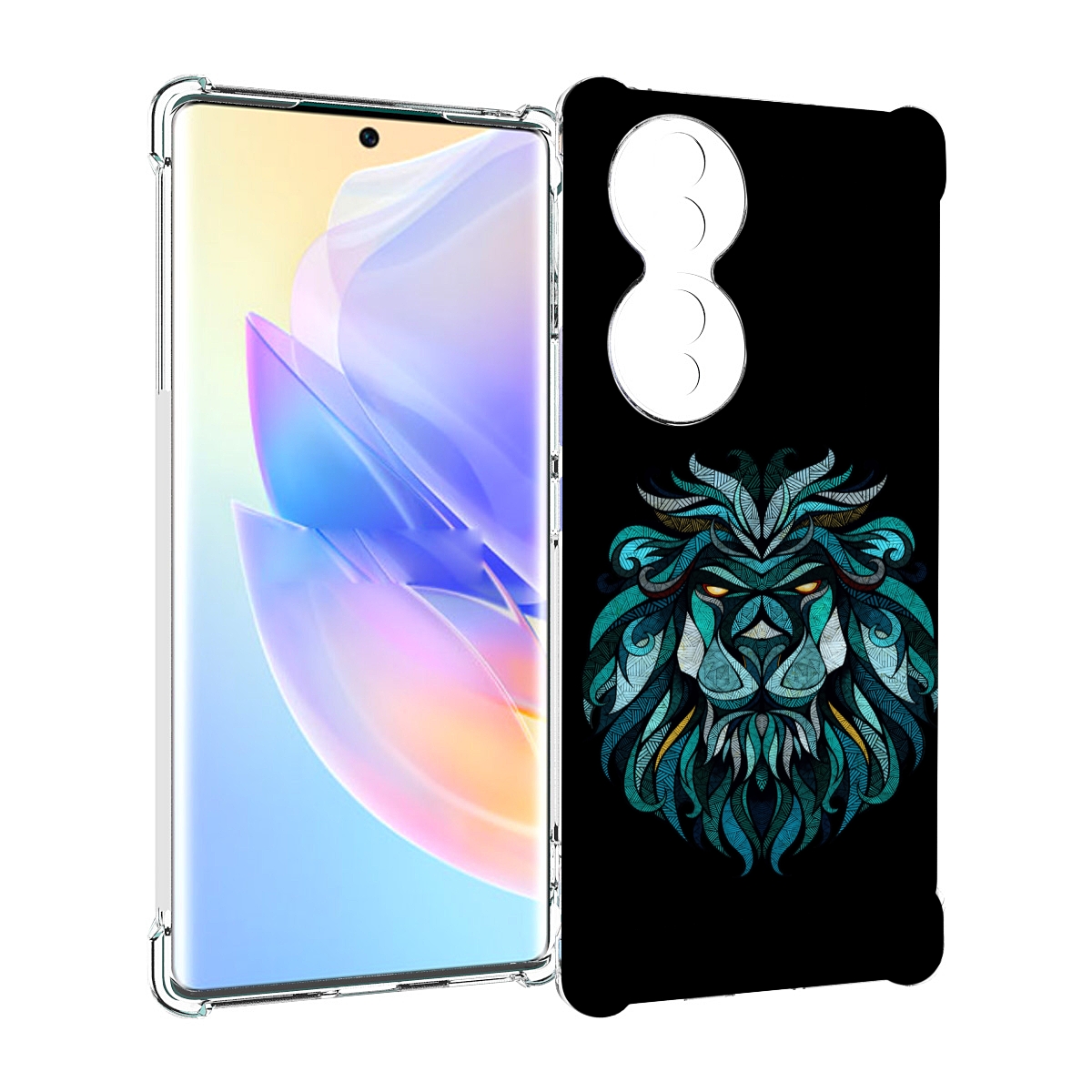 

Чехол MyPads Лев-красивый-зеленый для Honor 70, Прозрачный, Tocco