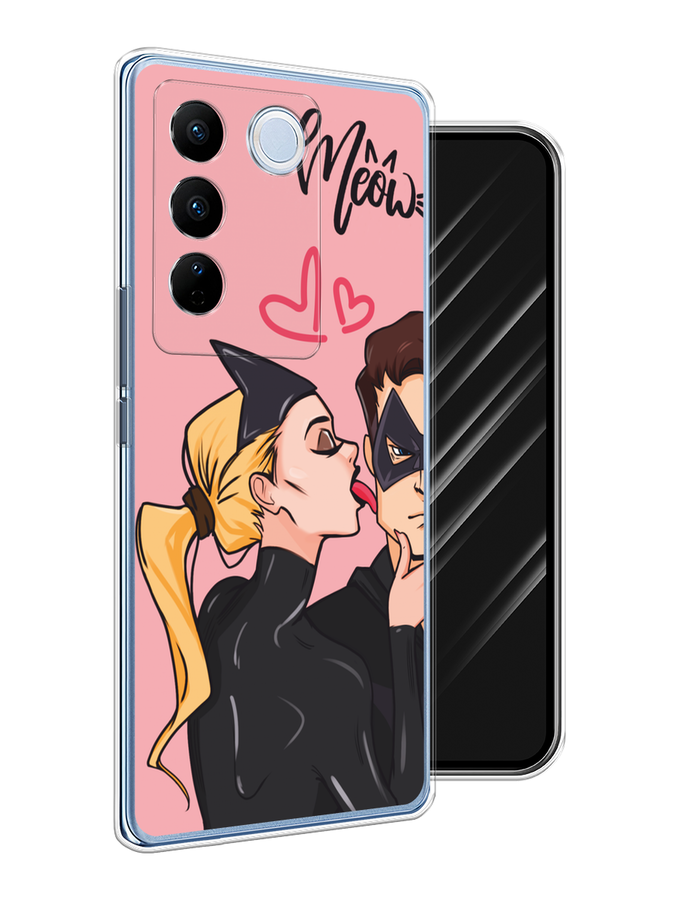 

Чехол Awog на Vivo V27/V27 Pro "Kiss of Cat Woman", Розовый;черный;бежевый, 268550-1