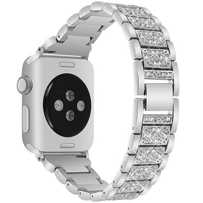 

Ремешок Apple Watch 38mm Full Diamont серебристый