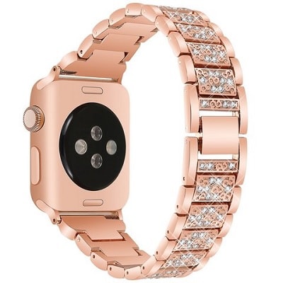 

Ремешок Apple Watch 38mm Full Diamont розовый
