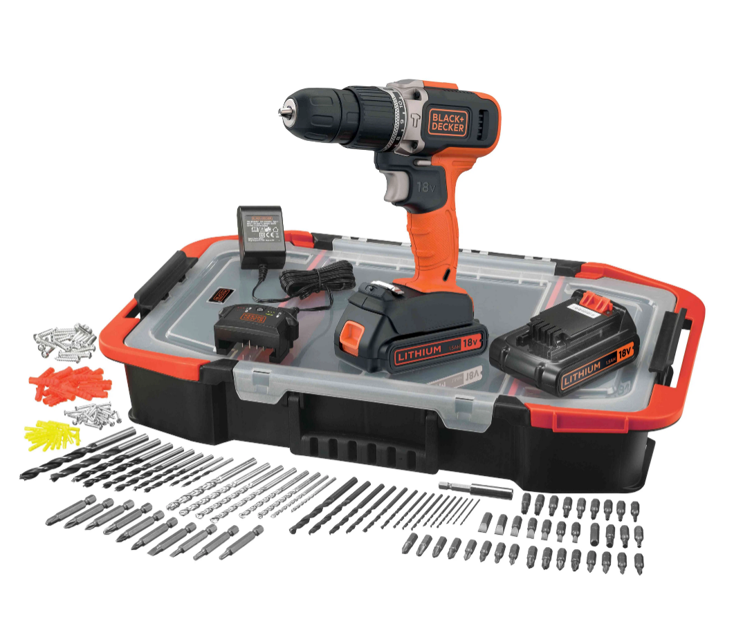 

Дрель-шуруповерт ударная Black+Decker BCD003BAST-QW, 40Нм, 18В, 2х1.5Ач, Black+Decker Дрель-шуруповерт ударная BCD003BAST-QW, 40Нм, 18В, 2х1.5Ач, з/у, оснастка 160