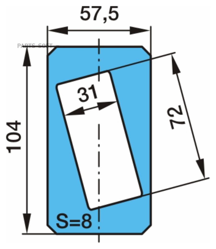 

BPW 0328154180 03.281.54.18.0_стопорная пластина !(м)пальца рессоры 104x57.5x8\BPW
