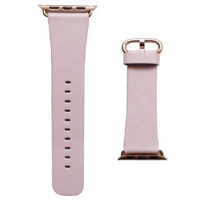 

AlpenРемешок Apple Watch 38 mm New гладкий кожзам светло-розовый
