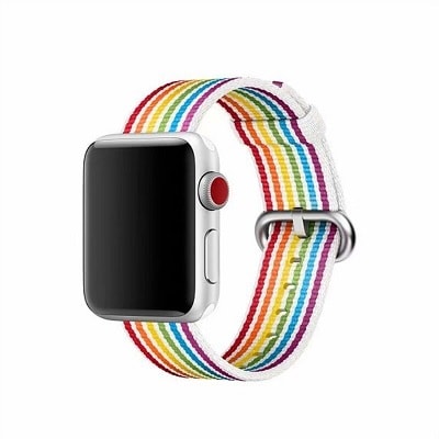 

Ремешок Alpen для Apple Watch 38 mm - Woven Nylon бело-радужный