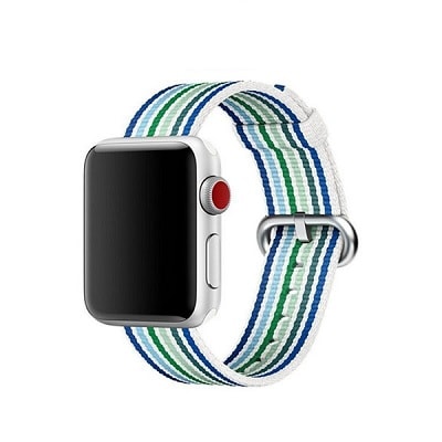 Ремешок Alpen для Apple Watch 38 mm - Woven Nylon бело-голубой