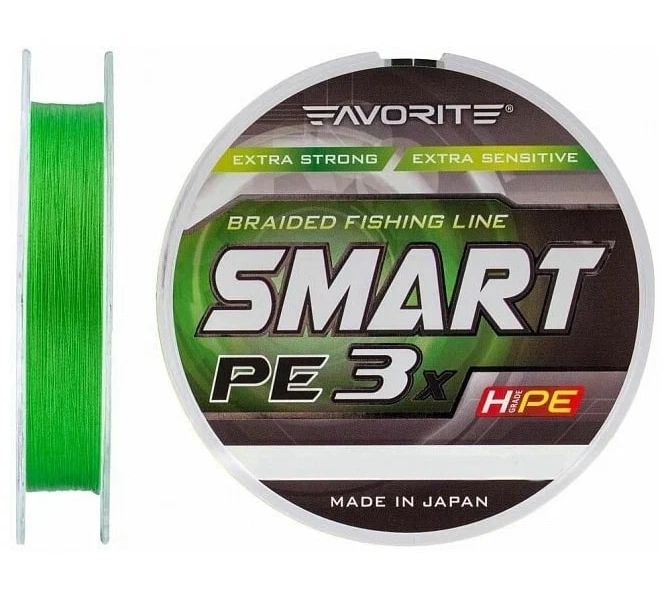 

Леска плетеная Favorite Smart 0,25 мм, 150 м, 2,2 кг, light green, 1 шт., Smart