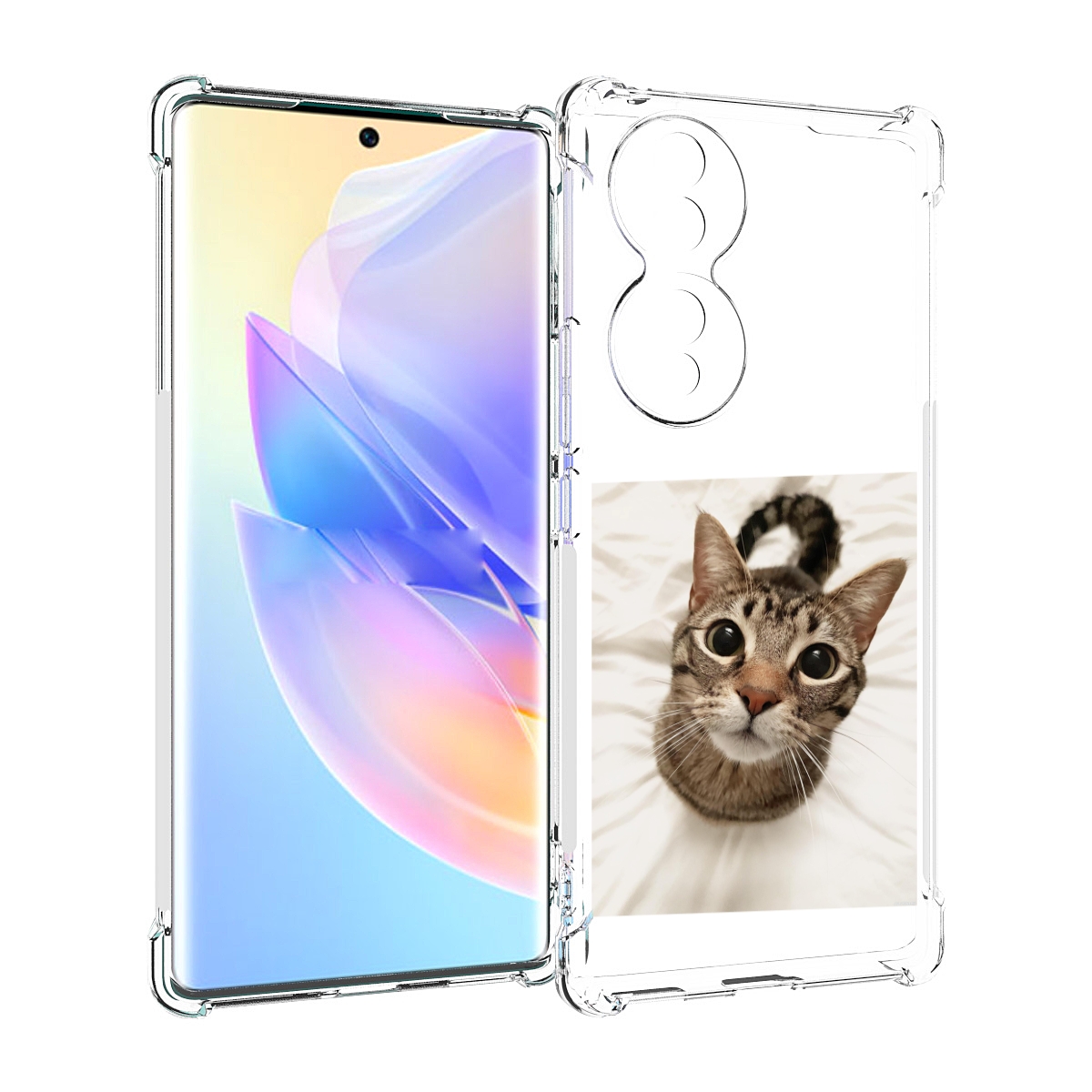 

Чехол MyPads Котик для Honor 70, Прозрачный, Tocco
