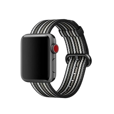 Ремешок Alpen для Apple Watch 38 mm - Woven Nylon серо-черный