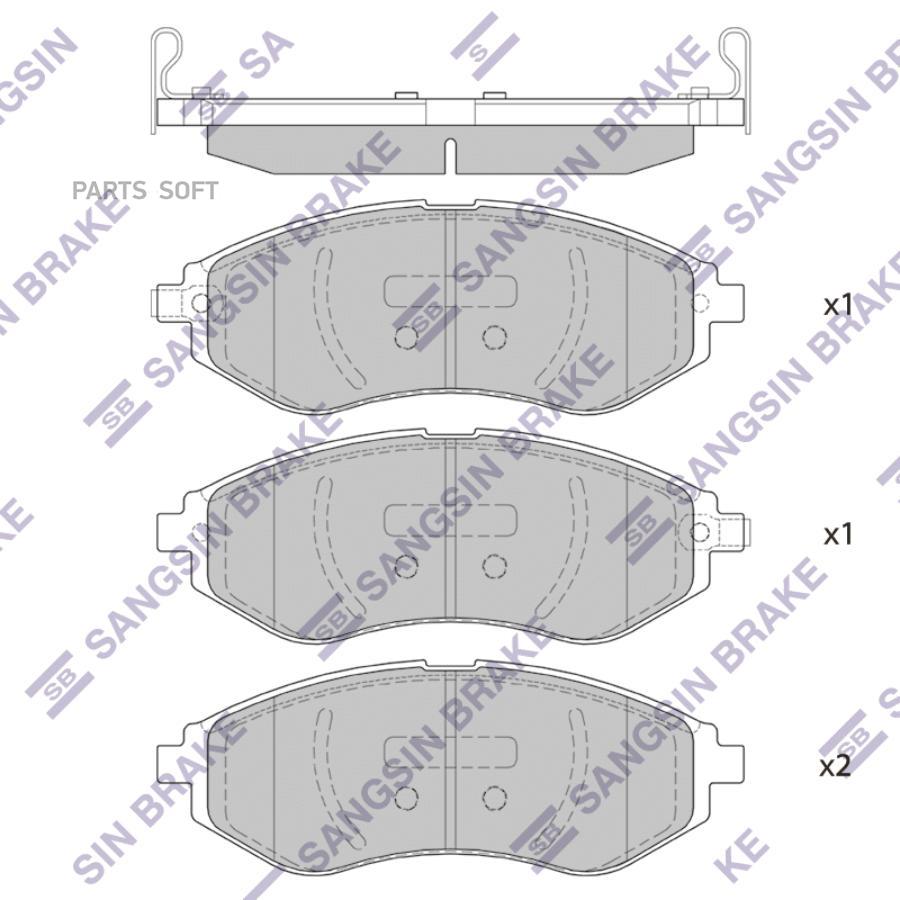 

Колодки Передние Chevrolet Aveo T200/T300 Sp4207 Sangsin brake арт. SP4207