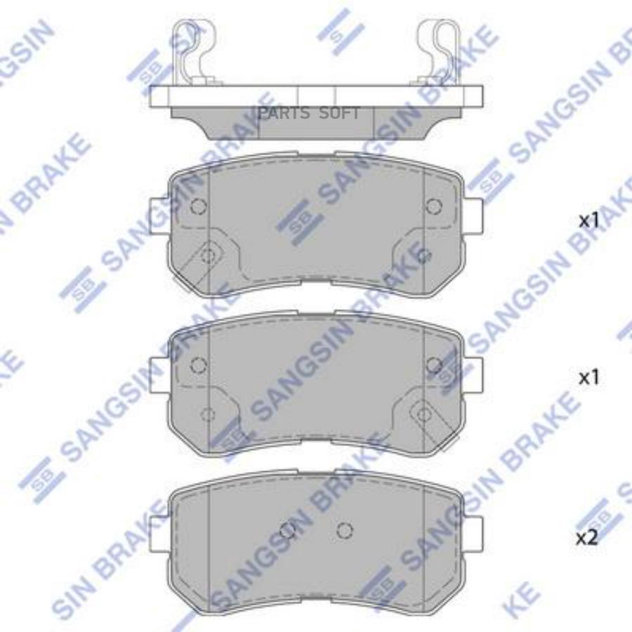 

Колодки Задние Hyundai I20, Ix20 Sp4113 Sangsin brake арт. SP4113