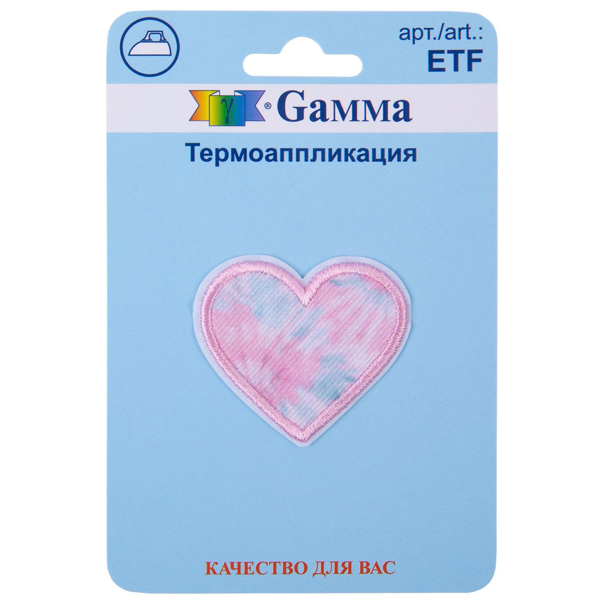 Термоаппликация Gamma ETF 01-019 Сердце 3.9 х 3.4 см