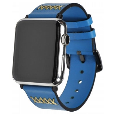 Awei Ремешок Apple Watch 38 mm - Кожа голубой