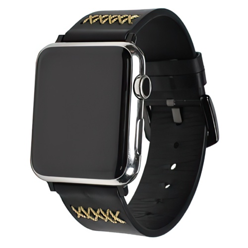 Awei Ремешок Apple Watch 38 mm - Кожа черный