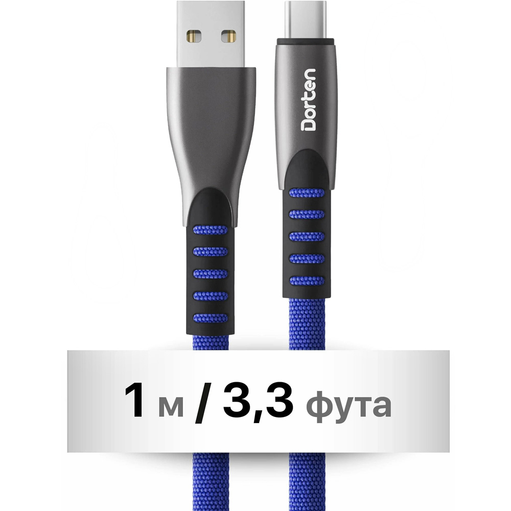 Dorten USB Type-C to USB Cable Flat Series 1 м Blue