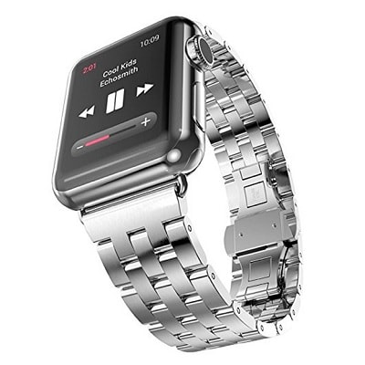 

Ремешок металлический со звеньями для Apple Watch 42/44mm серебристый