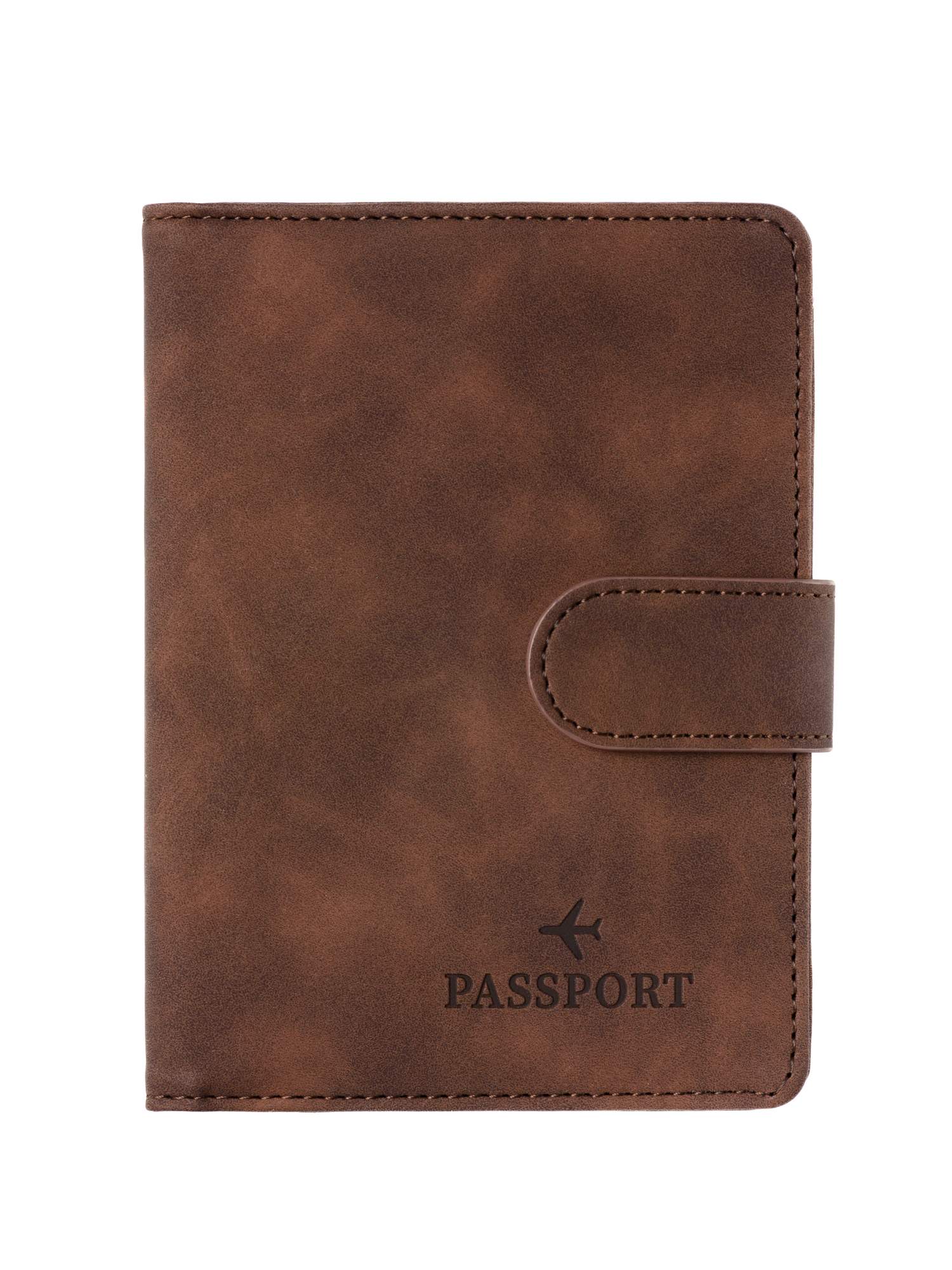 Обложка для паспорта унисекс Travel Friendly с RFID защитой коричневая