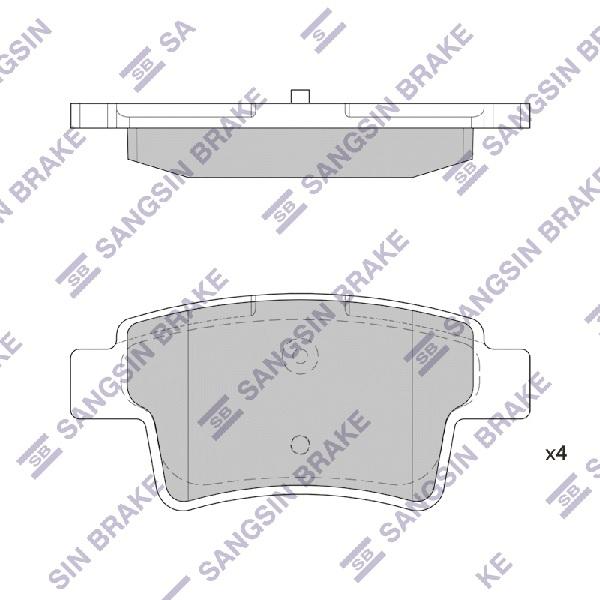 

Колодки Задние Citroen C4 Picasso Sp1831 Sangsin brake арт. SP1831