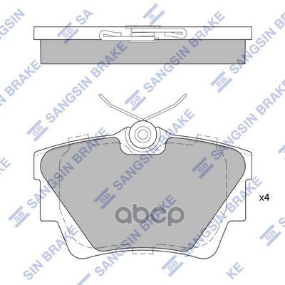 

Колодки Задние Nissan Interstar 02-, Nv300 16-, Primastar 01- Sp1742 Sangsin brake арт. SP