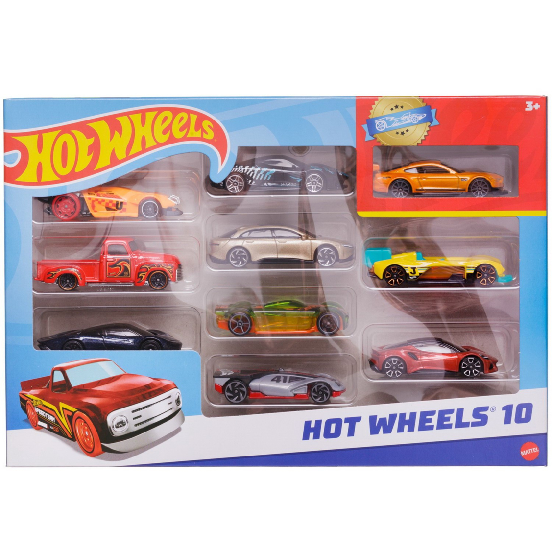 

Набор машинок Mattel Hot Wheels Подарочный 10 машинок №21 54886/21, Разноцветный, 54886 21