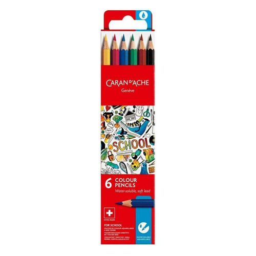 

Карандаши цветные Carandache School Line 1290.706 дерево 6шт, School Line